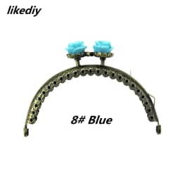 1 Piece 8.5 CM Antique Bronze Rose Head Metal Purse Frame Semicircle Kiss Clasp Lace DIY Bag Accessories