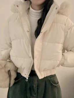 Faionable Thiened Autumn Winter ort Bread Sle Jaet Women's Chic Hooded Coat with Fur Collar Long Sve Warm Cotton...