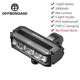 OFFBONDAGE Bicycle Light Front 2600Lumen Bike Light 8000mAh Waterproof Flashlight USB Charging MTB Road Cycling Lamp Accessories
