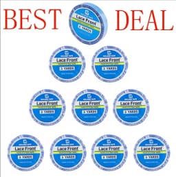 1/2/3 Roll 0.8 CM*3 Yards Super Hair Blue Tape Double-Sided Adhesive Tape for Hair Extension/Lace Wig/Toupee