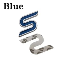 3D Metal S Front Grille Chrome Emblem Badge Car Stickers Decals for Ford Focus Fiesta Ecosport Kuga Mondeo Everest Car Styling
