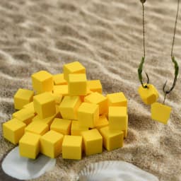 20Pcs Pop Up Foam Cube Carp Fishing Bait, High Buoyancy Corn Scent Artificial Floating Lure for European Carp Fishing Rig Making