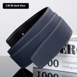 Luxury Belt Ultra-Thin Pointed Belt Headless Men And Women First Layer Cowhide H Buckle Replacement Belt Buckleless 3.2/3.8cm