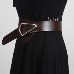 [EAM]  Irregular Genuine Leather Wide Multicolor Belt Personality Women New Fashion Tide All-match Spring Autumn 2026 1DD3996