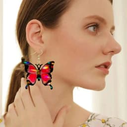 R3MC Resin Silicone Mold Light Shadow Butterflies Keychain Pendant Earrings Mould