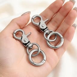 2pcs Metal Spring Key Holder Clips, Quick Release Keychain Hooks for Key Sets, Bag Accessories Men's Keychain
