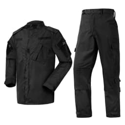 Black Tactical BDU Uniform Combat Shirt Pants Set Men Shooting Suit Combat Hiking Clothing Training Hunting Jacket and Pants
