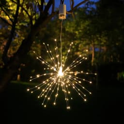 150/200 LED String Fairy Lights Hanging Starburst Lamp DIY Firework Christmas Garland Festival Decoration Remote Twinkle Lights