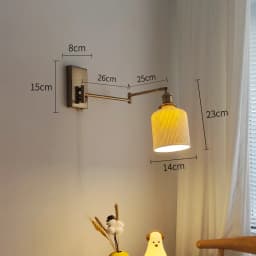 IWHD Nordic Modern LED Wall Sconce Left Right Rotate Pull Chain Switch Bedroom Restaurant Bar Beside Lamp Ceramic Stair Light