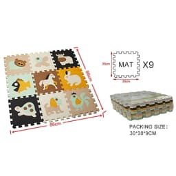 30*30*1cm Cartoon Animal Pattern Play Mats Puzzles EVA Foam Floor Pad For Children Baby Play Gym Crawling Mats Toddler Carpet