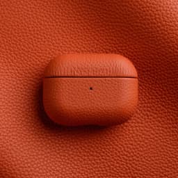 For AirPods Pro 2 Case Genuine Leather Bluetooth Earphone Accessories For AirPods 3 2 Lychee Pattern Natural Cow Cases