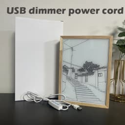 Creativity Night Light Simulation Gift Sunset Mood Photo Frame Lamp INS Anime Painting Led Lights Decoration Lighting
