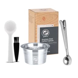 Reusable Stainless Steel Coffee Filters For K-fee Tchibo Cafissimo Caffitaly&Tchibo Machine Refillable Cafe Capsule Pod Tamper