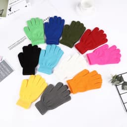 Hot Sale Winter Candy Color All-match Warm Touch Screen Five-finger Knitted Gloves Unisex