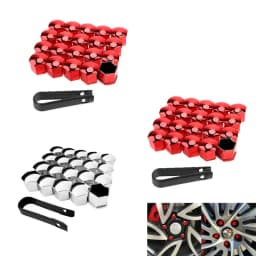 20/60pcs 17/19/21mm Wheel Nut Bolt Head Cover Cap Protective Bolt Caps Exterior Decoration Protecting Bolt Rims Screws Plugs