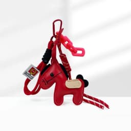 Braided Rope Keychain Leather Horse Bag Pendant Charm Fashion Bag Accessories for Handbag,Backpack Decors Car Keyring