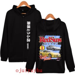 AE86 Zip Up Hoodies Initial D Korean Style Zippper Jackets Sweatshirts Anime Gothic Y2k Pullovers Mange Vintage Streetwear