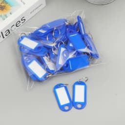 100x Coloured Plastic Key Fobs Luggage ID Tags Labels Key rings with Name Cards, For Many Uses - Bunches Of Keys, Luggage