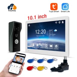 Hayway 10 " Tuya WiFI Smart 1080P Video Intercom System With Mobile Detection IPS Full Touch Monito ID Access Control Unlocking