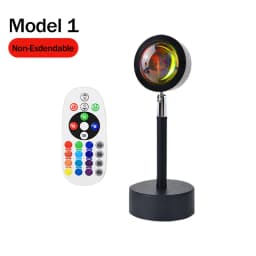 16 Colors Sunset Light USB LED Projection Desk Lamp Remote RGB Night Light Ambient Lighting for Photography Party Room Decor