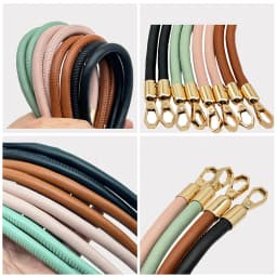 2pcs Short Bag Handles Soft Leather Shoulder Bag Straps DIY Replacement Purse Belt Handbag Strap Bag Accessories New