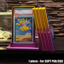 Multicolor Gradient Color Aluminum Alloy Trading Card Protect Holder, Metal Case For 35PT PSA CGC Graded Card
