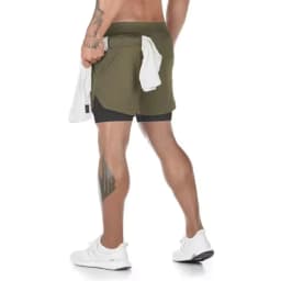 2025 Summer Running Shorts Men 2 in 1 Sports Jogging Fitness Shorts Training Quick Dry Mens Gym Men Shorts Sport gym Short Pants