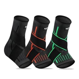 VBOSI Ankle Brace Compression Support Sleeve with Adjustable Strap for Men Women, Breathable Knitted Ankle Support for Sprain, S