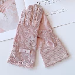Summer New Thin Lace Sun Protection Anti-UV Gloves Elegant Jacquard Pattern Lady Riding Drive Non-Slip Breathable Mittens