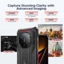 DOOGEE S300 Plus Rugged Phone 48GB+1TB Dimensity 8300 11000mAh Battery 120W 6.78” FHD+120Hz 200MP Camera Android16 Smartphone