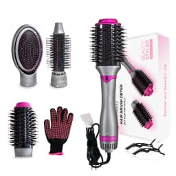 2 in 1 Electric Hair Straightener Brush & Curler Anti-Scald Fast Heating Hair Styling Tool Professional Salon Hair Beauty Device