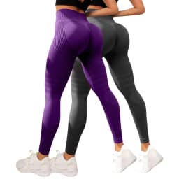 2pcs 3D Compression Leggings Cellulite Slimming Leggings Women High Waist Seamless Push Up Opaque Sport Pants For Yoga Fitness