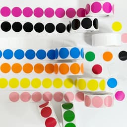 500Pcs Chroma Labels Stickers Color Code Dot Labels Stickers 1 Inch Heart Red, ,Yellow,Blue,Pink,Black,Stationery Stickers