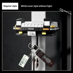 AE86 Car Headlight Key Holder Auto Pop-Up LED Lights Retro Accessories for Men Car Decoration Key Organizer with Adhesive