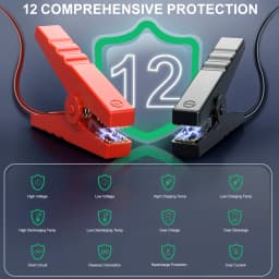 6-in-1 8000A Portable Emergency Jump Starter Features a 150PSI Air Compressor, a Barbecue Blower, and Can Also Charge Mobile Phones and Tablets.