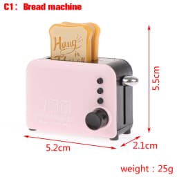 :12 Dollhouse Miniature Juice Machine Cup Set Coffee Machine Mixer Machine Model Kitchen Doll Electrical Appliance Model Toys