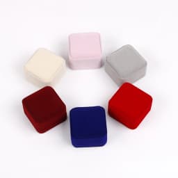 6PCS Square Velvet Ring Box Rings Earrings Studs Storage Organizer Jewelry Gift Case Romantic Proposal Wedding Ring Box