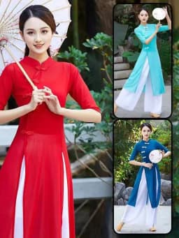 Red National Dance Costume Mesh Outfit Performance Practice Uniform White Net Shirt Square Dancing Traditional Costume Women