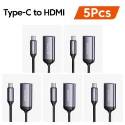 Toocki Type C To HDMI Adapter HD 4K@60Hz Video Cable For iPhone MacBook iPad Samsung Xiaomi TV Monitor Projector Cable Converter