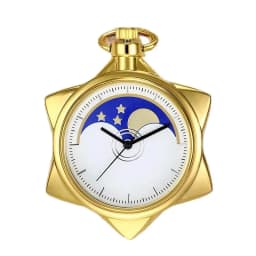 Necklace Pocket Watch, Creative Hexagonal Star Hanging Quartz Watch, Sailor Moon Crystal Star Pocket Watch