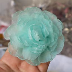 5PCS/Lot 9.5CM Handmade Large Chiffon Fabric Artificial Flower For Wedding Dress Hats Decoration