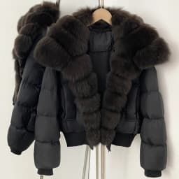OFTBUY New Winter 90 Duck Down Jacket Women Real Fox Fur Short Warm Puffer Coat Female Fashion Casual Natural Fur Outerwear Lady