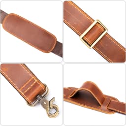 WESTAL Crazy Horse Leather Vintage Shoulder Straps Adjustable Men's Satchel Straps Metal Man Women's Satchel Straps