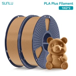 SUNLU 2Roll PLA Plus/Clear Filament 1.75mm +/- 0.02 mm 1kg Spool (2.2lbs) Neatly Arranged No Knot Filament Fit Most FDM Printer