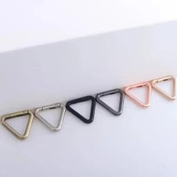 5pcs Triangle Key Ring, Spring Snap Clip Hook Trigger Keychain Kettle Buckle for Bags Purses