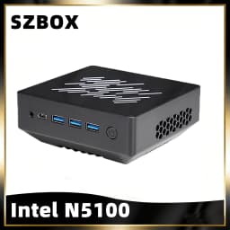 SZBOX Mini PC Intel N5100 Dual DDR4 M.2 2280 NVMe SSD WiFi6 BT5.2 RJ45 Windows 11 Mini Computer