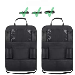 Car Seat Back Organizer 10 Storage Pockets with Touch Screen Tablet Holder Protector for Kids Children Car Accessories
