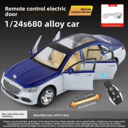 1:24 RC Auto Door S680 Alloy Car Model Sound Light Toy Diecast Alloy Car Model Collectible Gift