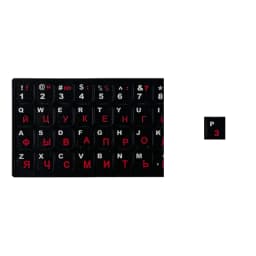1PCS Russian Black Keyboard Sticker Language Letters Black White Label PC Dustproof Laptop Accessories