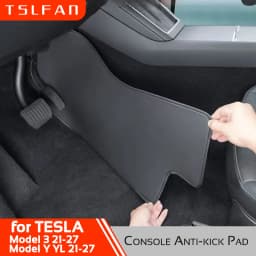 For Tesla Model 3 Y YL 2021-2027 LHD Center Console Two Side Anti Kick Pad Protector PU Leather Sticker Cover Car Accessories